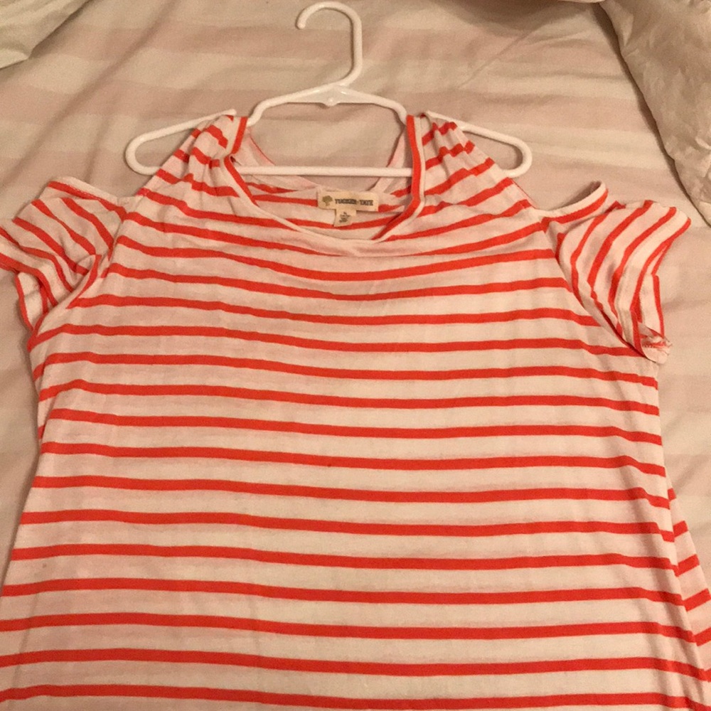 tucker tate off the shoulder tee